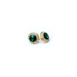 18mm Celestial Button Color Earrings - Gold Plate
