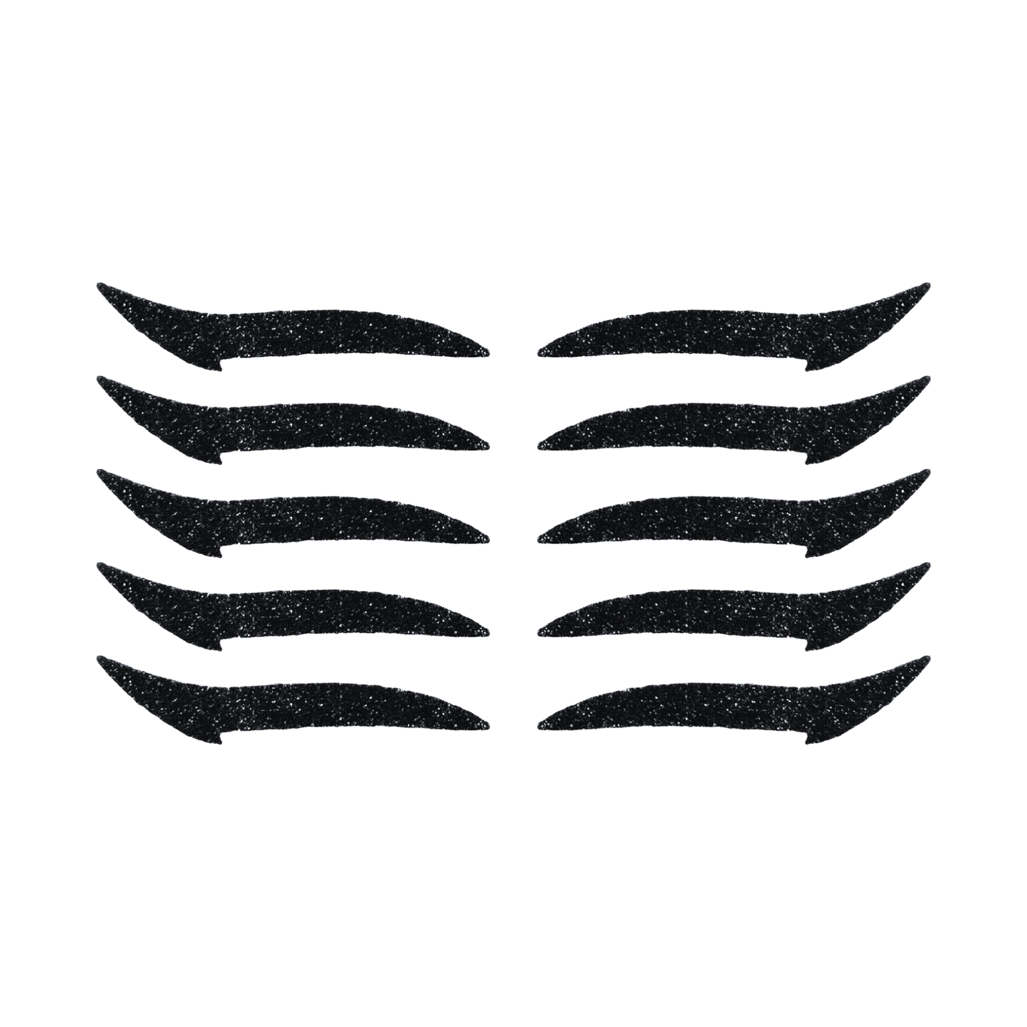 5 pair black glitter eyeliner stickers