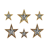 Gold Zebra Star Stickers