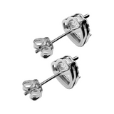 Heart Crystal Stud Earring Back