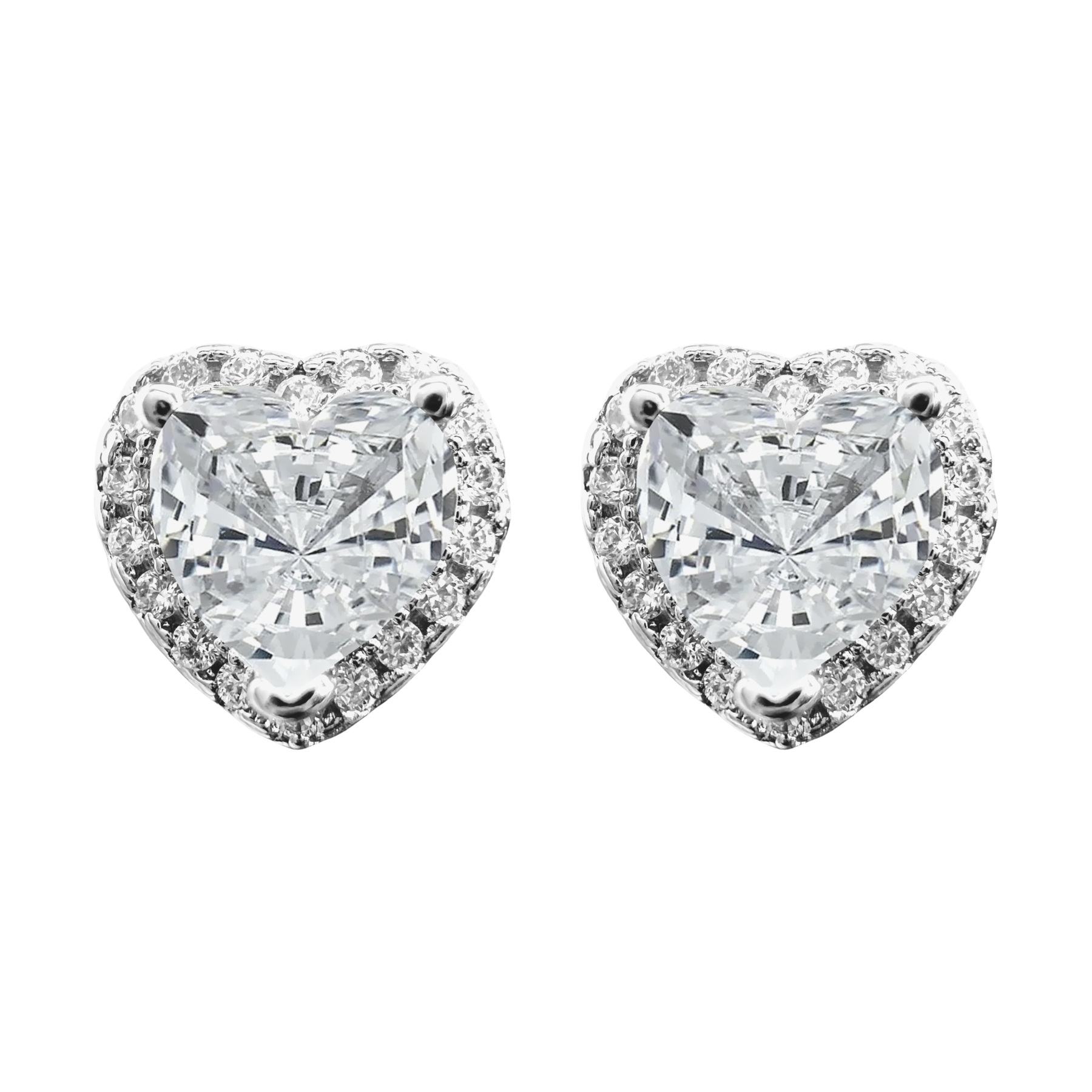 Heart Crystal Stud Earrings