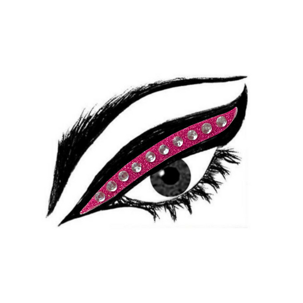 Soft pink eye shadow with rhinestones  Pink eye makeup, Rhinestone makeup,  Pink glitter makeup