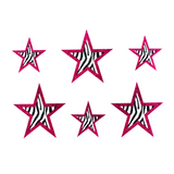 Pink Zebra Star Stickers