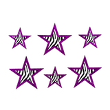 Purple Zebra Star Stickers