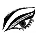 silver rhinestone eye jewels