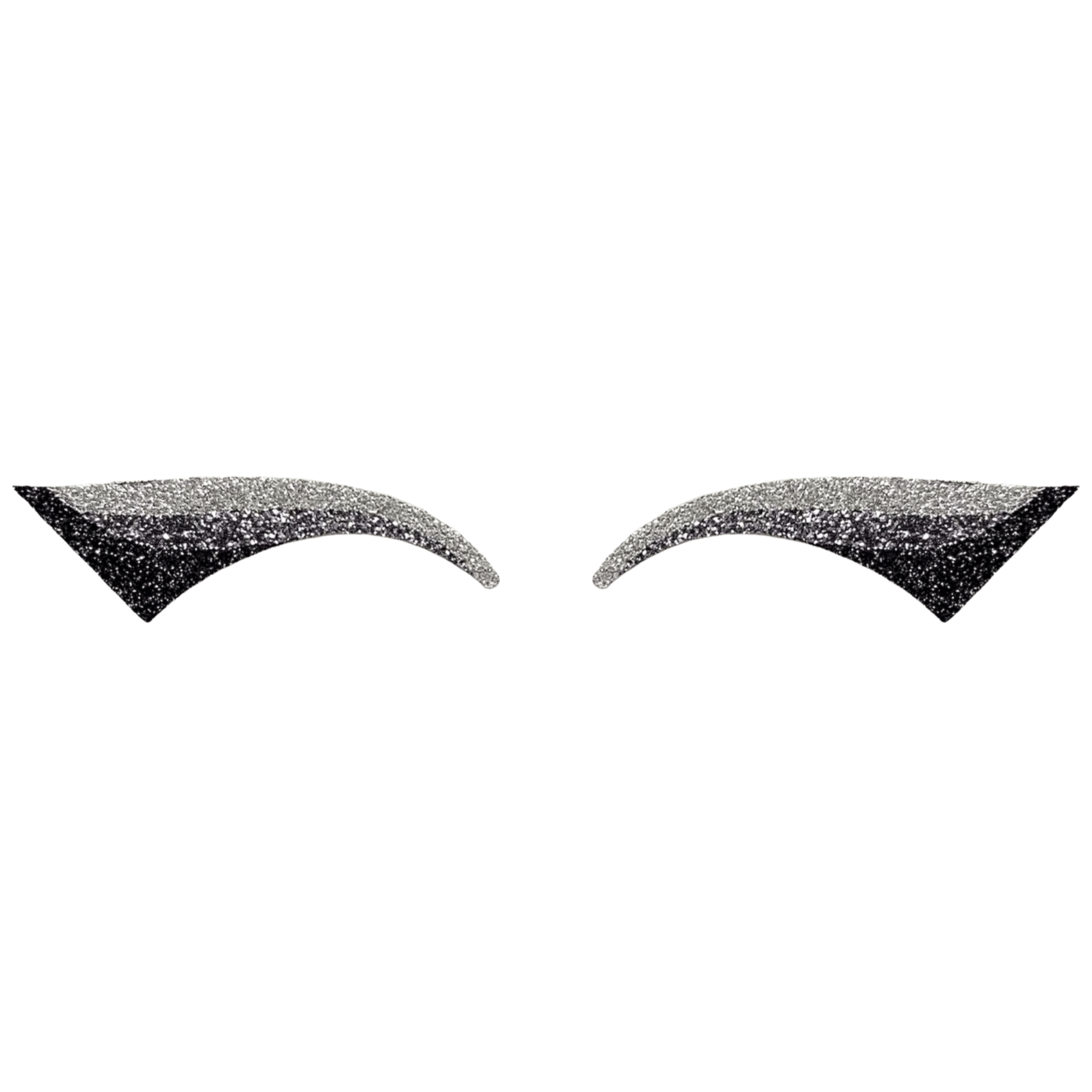 Silver, Grey, & Black Wing Glitter Eye Sticker