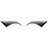 Dark Grey, Silver, & Black Wing Glitter Eye Sticker