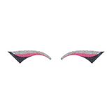 Neon Pink, Silver & Black Wing Glitter Eye Sticker