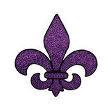 purple mardi gras sticker