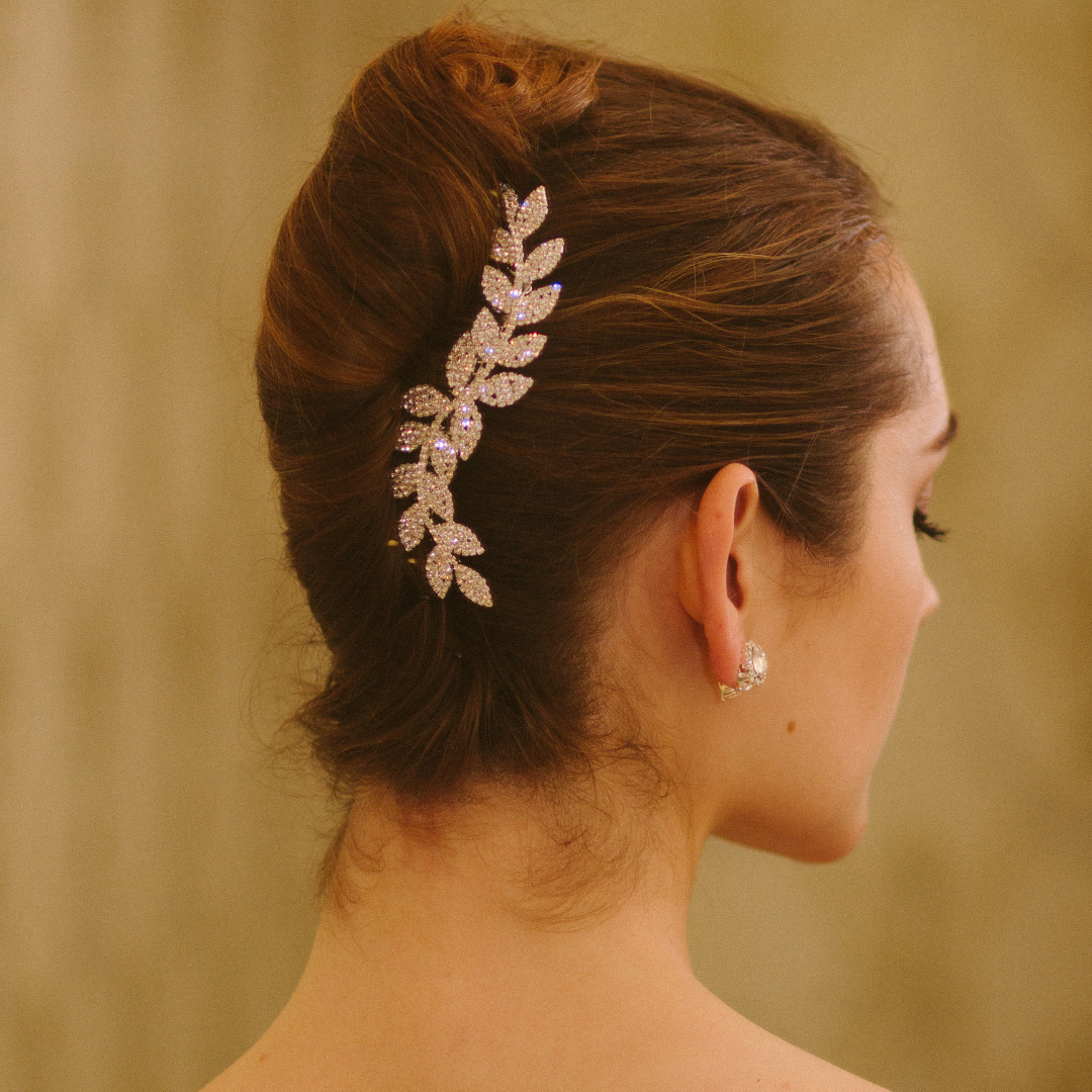 Cascading Vine Leaves Hair Comb