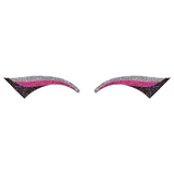 Pink #67, Silver & Black Wing Glitter Eye Sticker ADULT