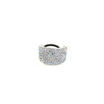 Rhinestone Encrusted Silver Metal Ponytail Cuff 3