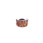 Rhinestone Encrusted Silver Metal Ponytail Cuff 8