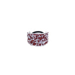 Rhinestone Encrusted Silver Metal Ponytail Cuff 7