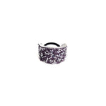 Rhinestone Encrusted Silver Metal Ponytail Cuff 9