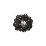 Crystal-Embellished Silk Flower Pinch Clip 2