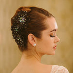 Crystal-Embellished Silk Flower Pinch Clip 4