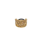Rhinestone Encrusted Gold Metal Ponytail Cuff 6