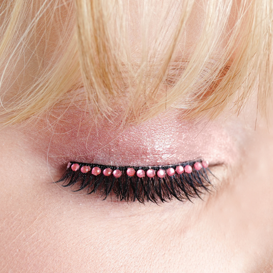 Pink Rhinestone Lashes