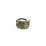 Rhinestone Encrusted Gold Metal Ponytail Cuff 3