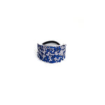 Rhinestone Encrusted Silver Metal Ponytail Cuff 5