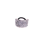 Rhinestone Encrusted Silver Metal Ponytail Cuff 2