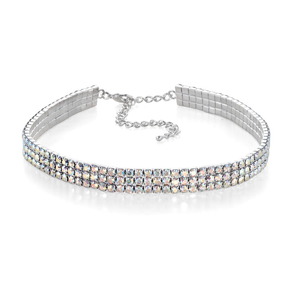 3 Row Flexi-Choker with extender chain (xsmall)