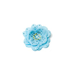 Crystal-Embellished Silk Flower Pinch Clip 1