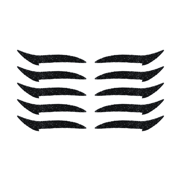 5 pair black glitter eyeliner stickers