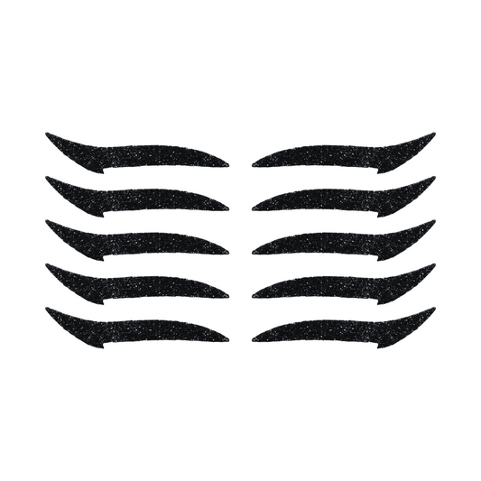 5 pair black glitter eyeliner stickers