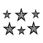 Black Zebra Star Stickers 1