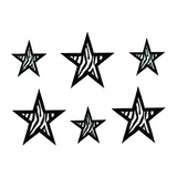 Zebra Star Stickers