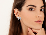 Rhinestone Bow Earrings