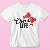 Cheer life glitter tee shirt