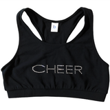 “Cheer” Decal Cheerleading Sports Bra