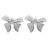 Crystal Bow Stud Earrings