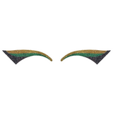Gold, Green, & Black Wing Glitter Eye Sticker