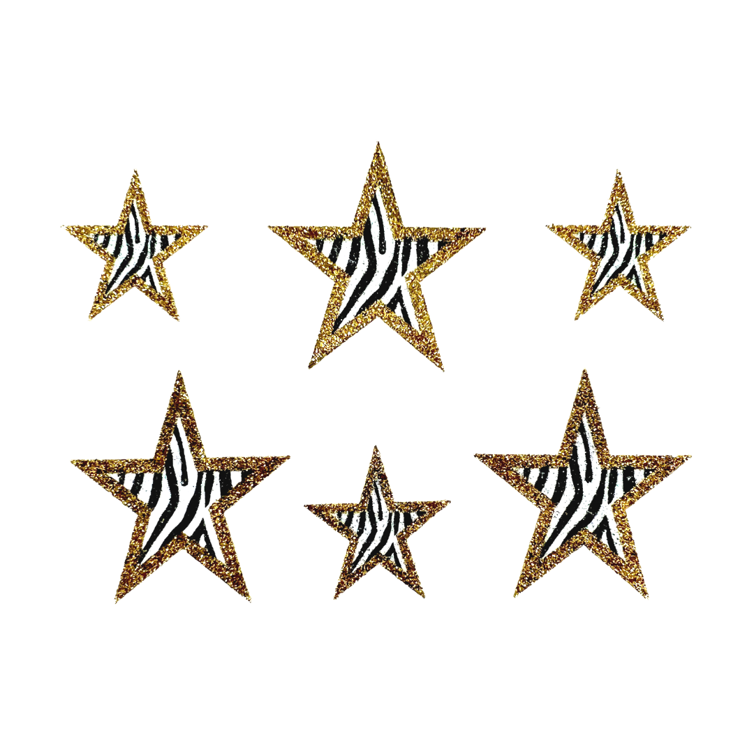 Zebra Star Stickers