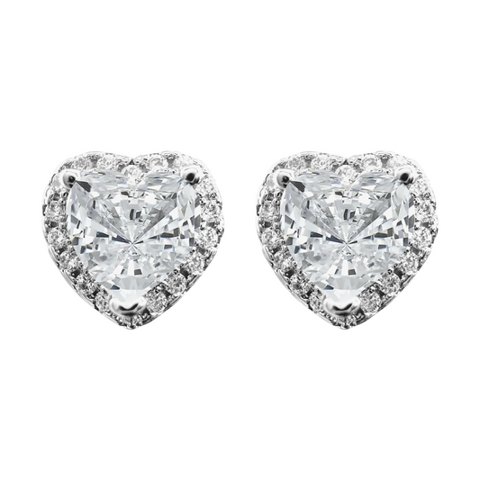 Heart Crystal Stud Earrings
