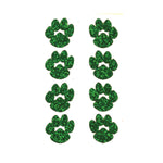 Green Paw Glitter Stickers 1