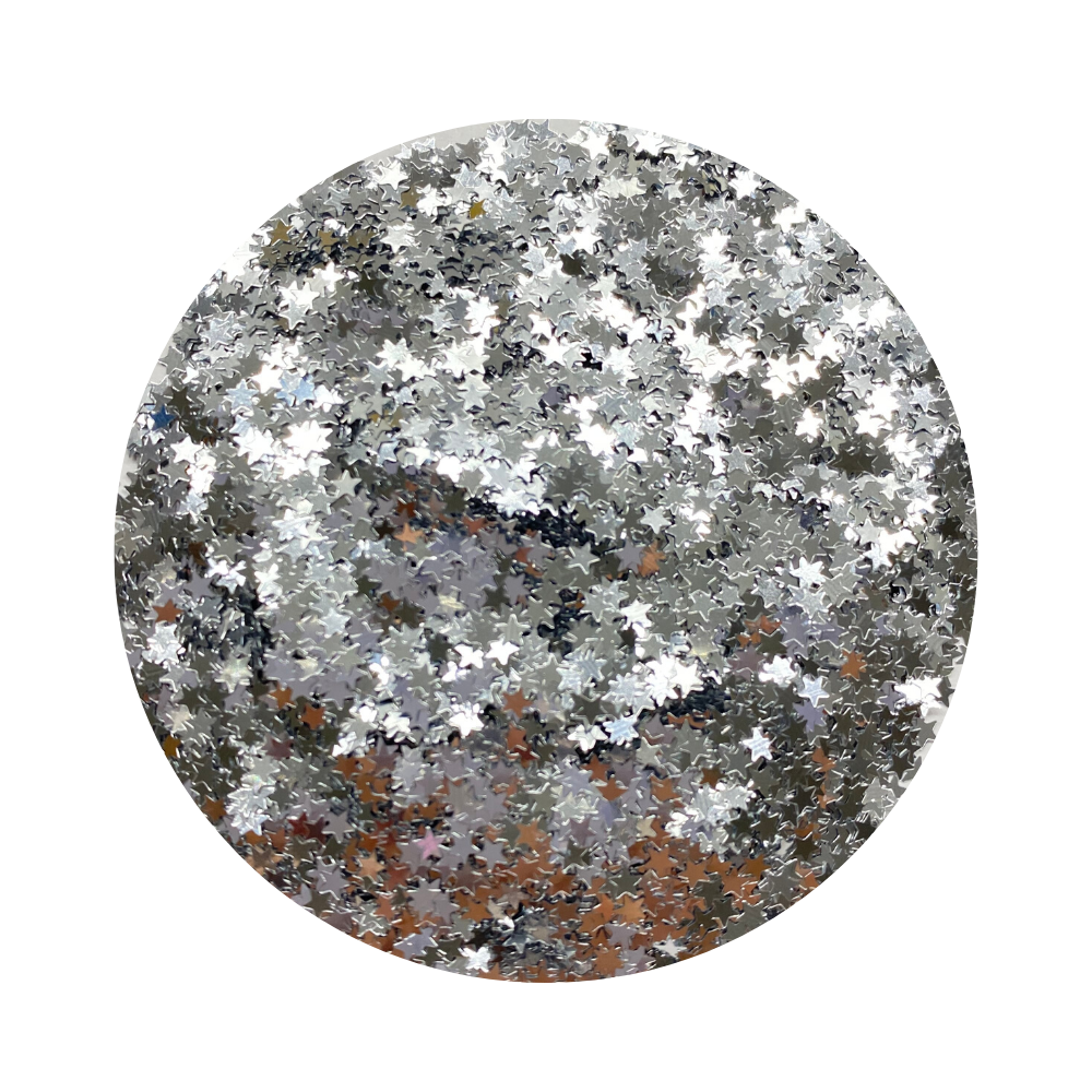 Silver Stars - Glitter Shapes