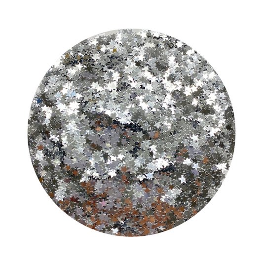 Silver Stars - Glitter Shapes