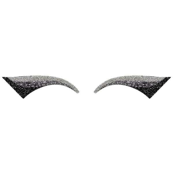 Silver, Grey, & Black Wing Glitter Eye Sticker