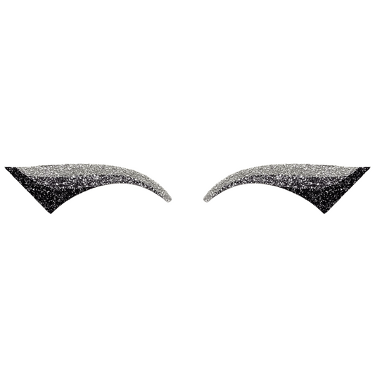 Silver, Grey, & Black Wing Glitter Eye Sticker