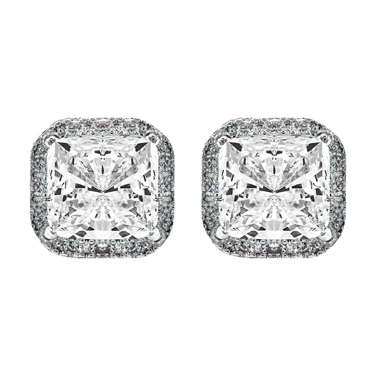 Square Crystal Stud Earrings
