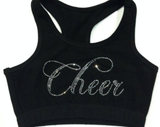 “Cheer” Rhinestone Sports Bra