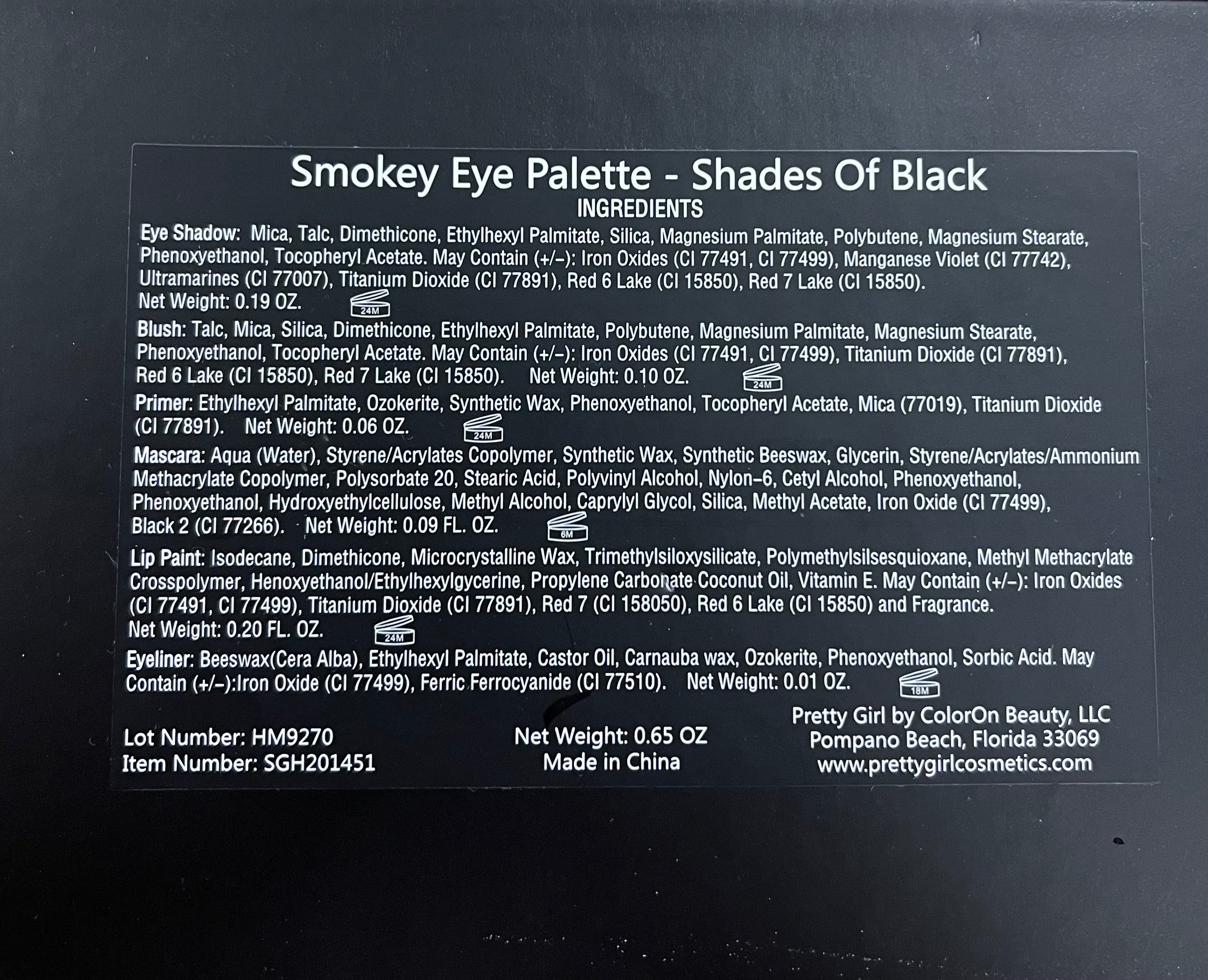 Shades of Black - Stage Fit Palette