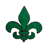 green mardi gras sticker