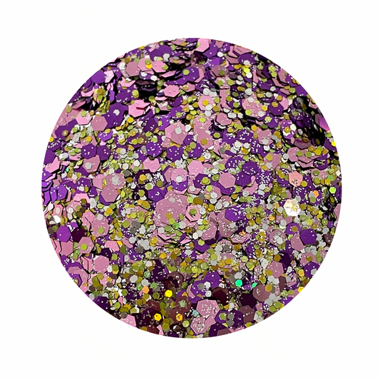 Purple And Gold - Chunky Glitter