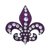 purple rhinestone mardi gras sticker